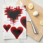 Herz Küchentuch (Viertel Falte)