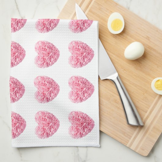 Herz Küchentücher (Viertel Falte)