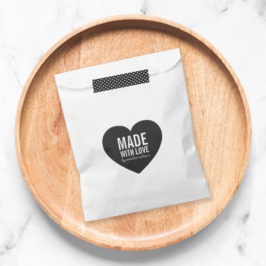 Herz kühl Stilvoll hergestellt mit Liebe Geschenktütchen