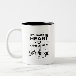 Herz-Kühlschrank-Zitat-Tasse 11oz Zwei-Ton-Design Zweifarbige Tasse