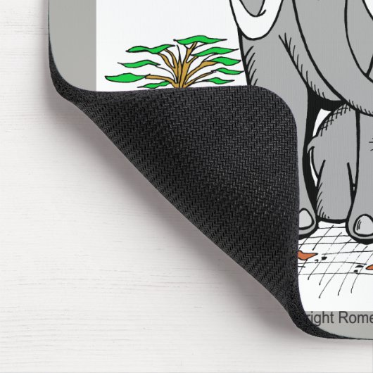 Herz-Kunst-Elefanten Mousepad (Ecke)