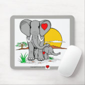 Herz-Kunst-Elefanten Mousepad (Mit Mouse)