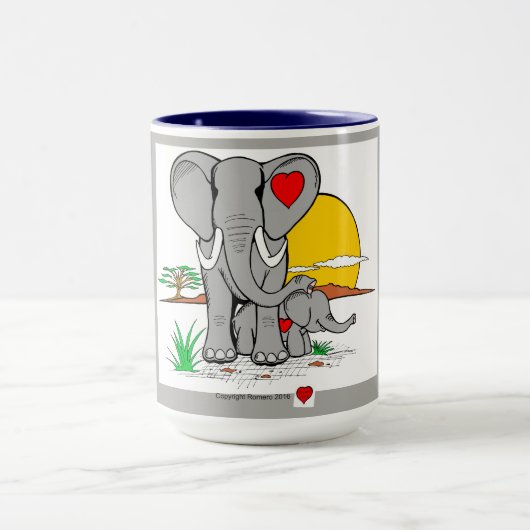 Herz-Kunst Tasse (Zentrum)