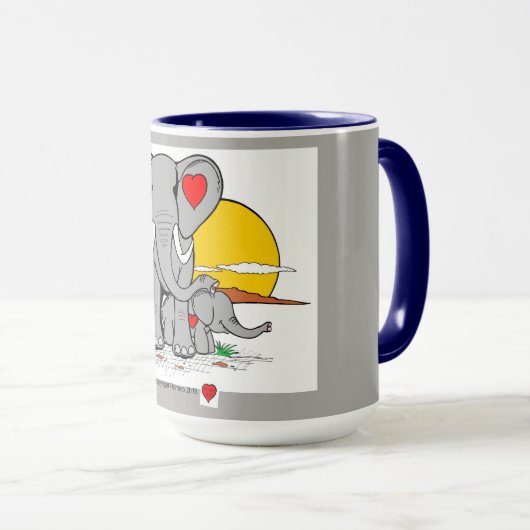 Herz-Kunst Tasse (VorderseiteRechts)