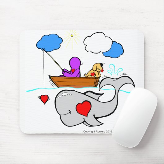 Herz-Kunst-Wal Mousepad (Mit Mouse)