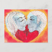 Herz-Kuss-Postkarte Postkarte (Vorderseite)