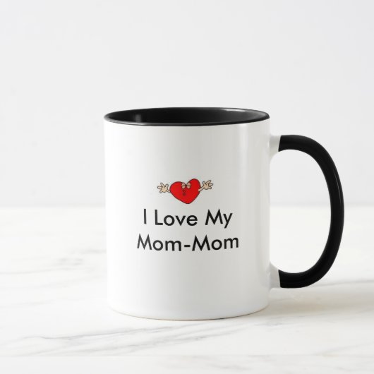 Herz-Küssen, i-Liebe meine Mama-Mama Tasse (Rechts)