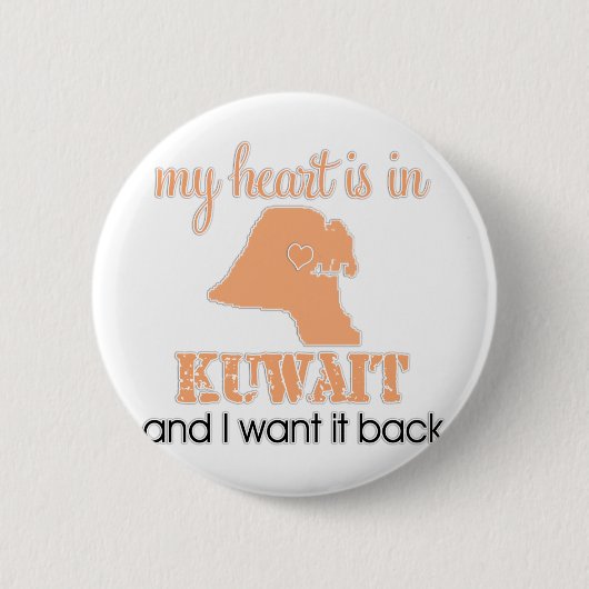Herz Kuwait Button (Vorderseite)
