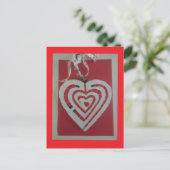 Herz Labyrinth Mosaic DIY Postkarte (Stehend Vorderseite)