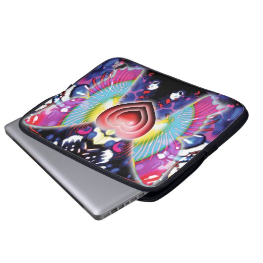 Herz Laptopschutzhülle (Vorne Knopf)