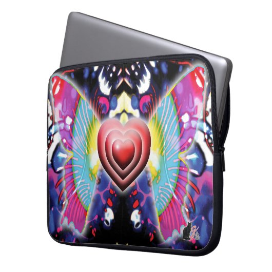 Herz Laptopschutzhülle (Vorderseite Links)