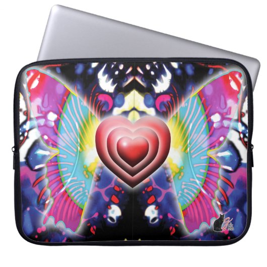 Herz Laptopschutzhülle (Vorderseite)