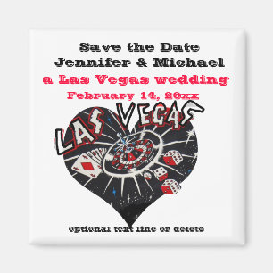 Herz Las Vegas Save the Date Magnet