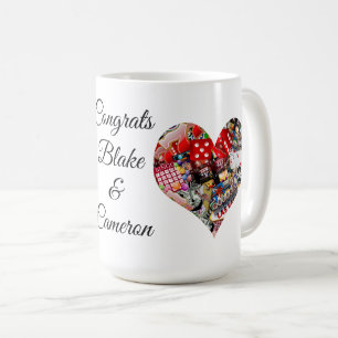 Herz - Las Vegas Spielkartenform Kaffeetasse