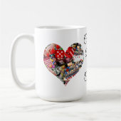Herz - Las Vegas Spielkartenform Kaffeetasse (Links)