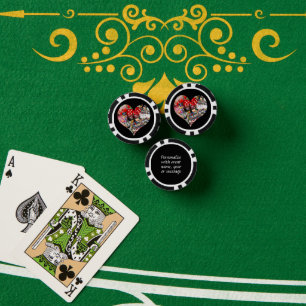 Herz - Las Vegas Spielkartenform Pokerchips