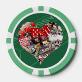 Herz - Las Vegas Spielkartenform Pokerchips (Vorderseite)