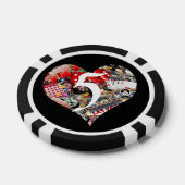 Herz - Las Vegas Spielkartenform Pokerchips (Einzeln)
