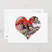 Herz - Las Vegas Spielkartenform Postkarte (Vorne/Hinten)