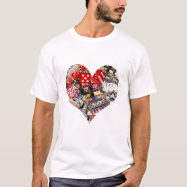 Herz - Las Vegas Spielkartenform T-Shirt