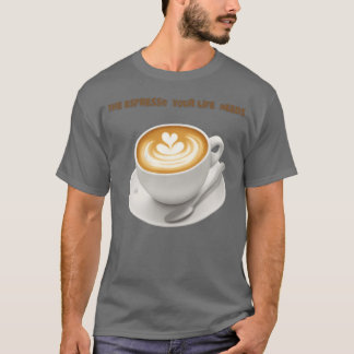 Herz-Latte-Art-Coffee-Design Junge T-Shirt