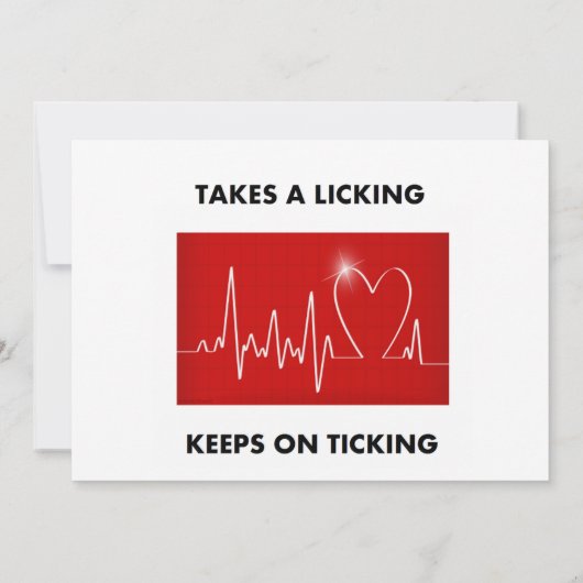 Herz - Leckt, Behalte über Ticken Einladung (Rückseite)