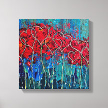 Herz-Leinwand drucksvoll