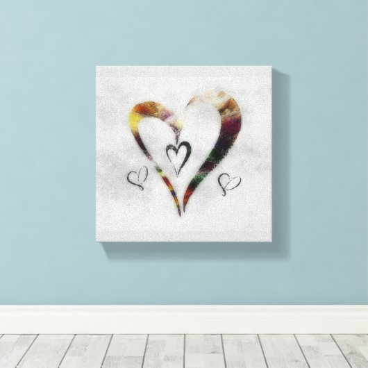 Herz Leinwanddruck (Insitu (Holzboden))