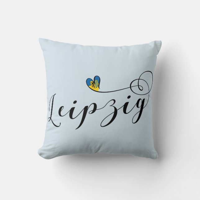 Herz Leipzig, Deutschland, Sachsen Kissen (Vorderseite)