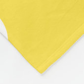 Herz - Lemon Gelb und Weiß Fleecedecke (Ecke)