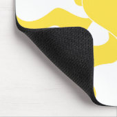 Herz - Lemon Gelb und Weiß Mousepad (Ecke)
