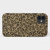 Herz-Leopard Muster in natürlichen Farben Case-Mate iPhone Hülle (Rückseite (Horizontal))