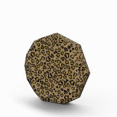 Herz-Leopard Muster in natürlichen Farben Fotoblock (Rechts)
