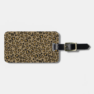 Herz-Leopard Muster in natürlichen Farben Gepäckanhänger