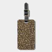Herz-Leopard Muster in natürlichen Farben Gepäckanhänger (Vorderseite vertikal)