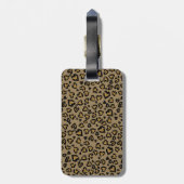Herz-Leopard Muster in natürlichen Farben Gepäckanhänger (Rückseite vertikal)