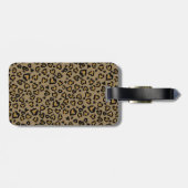 Herz-Leopard Muster in natürlichen Farben Gepäckanhänger (Rückseite horizontal)