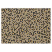 "Herz-Leopard Muster in natürlichen Farben Tischdecke (Vorderseite (Horizontal))