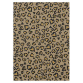 "Herz-Leopard Muster in natürlichen Farben Tischdecke (Vorderseite)