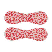 Herz Leopard Muster in Rot auf Blush Baseball (Paneele)