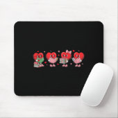 Herz Lesebücher Valentinstag Lehrer Bibliothek Buc Mousepad (Mit Mouse)