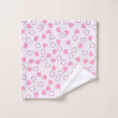 Herz Liebe Badetuch Set (Waschlappen)