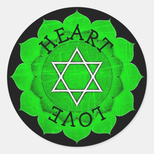 Herz Liebe Chi Green Chakra Stickers (Vorderseite)