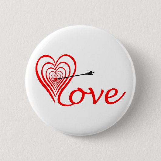 Herz Liebe Dartscheibe mit Pfeil Button (Vorderseite)