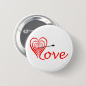 Herz Liebe Dartscheibe mit Pfeil Button (Vorne & Hinten)