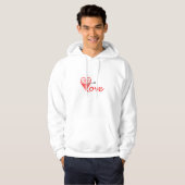 Herz Liebe Dartscheibe mit Pfeil Hoodie (Vorne ganz)
