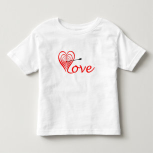 Herz Liebe Dartscheibe mit Pfeil Kleinkind T-shirt