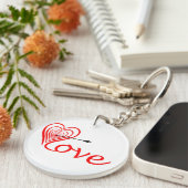 Herz Liebe Dartscheibe mit Pfeil Schlüsselanhänger (Vorderseite rechts)