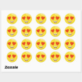 Herz-Liebe Emoji Stickers (Blatt)