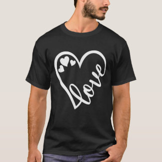 Herz, Liebe, Frauen und Mädchen Valentinstag T-Shirt